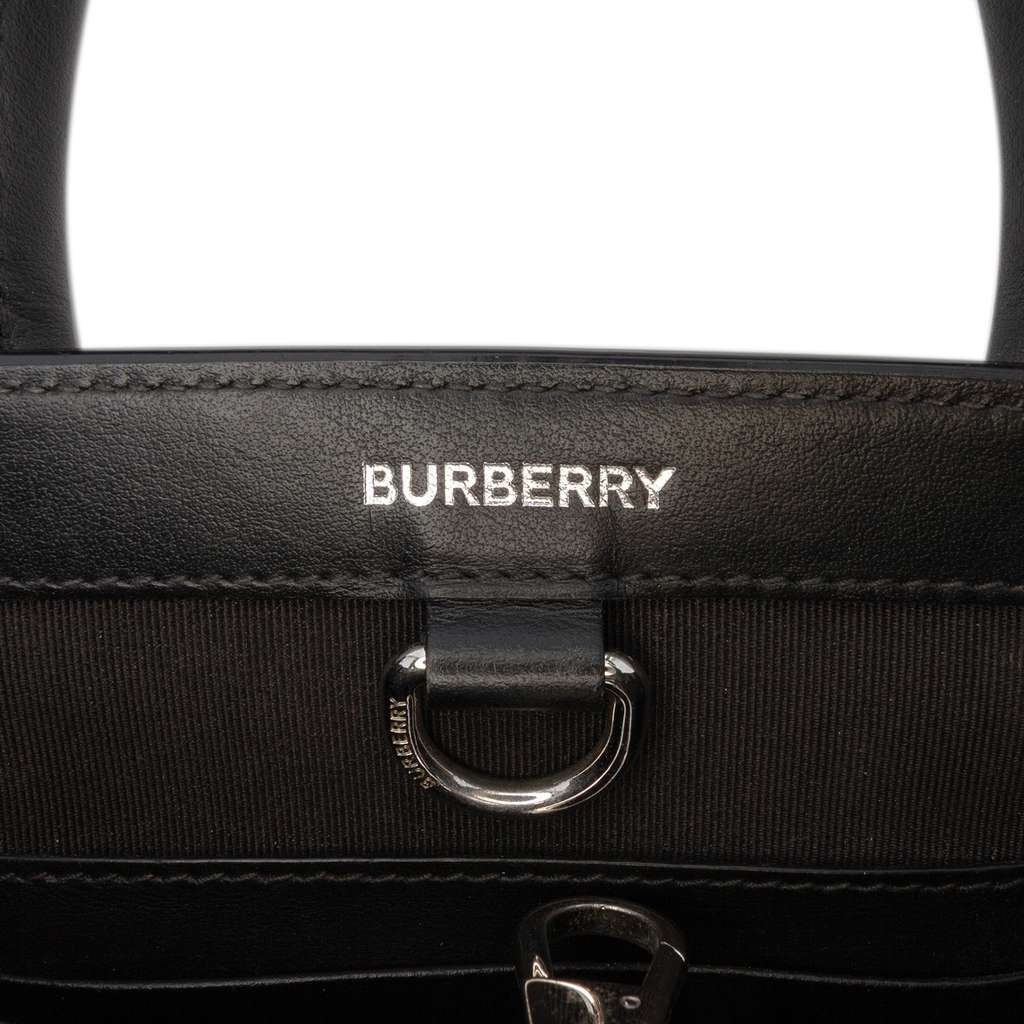 Burberry Mini House Check Coated Canvas Denny Tote - Side view
