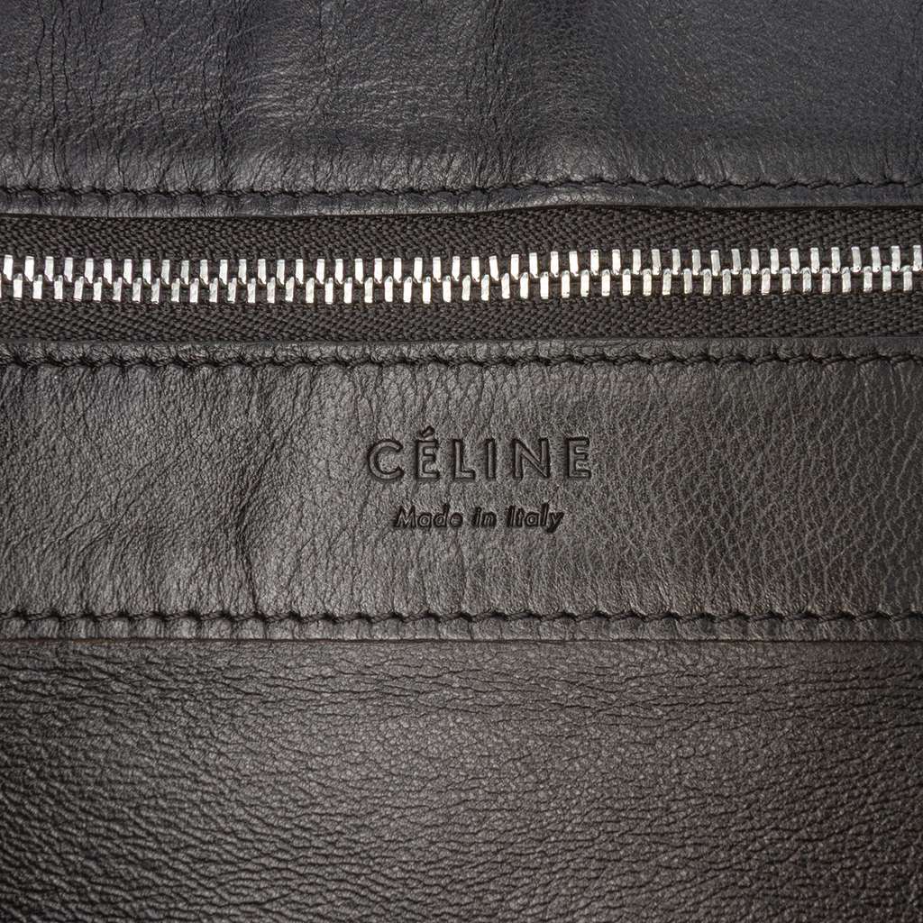 Celine Lambskin Vertical Zip Cabas Tote - Side view