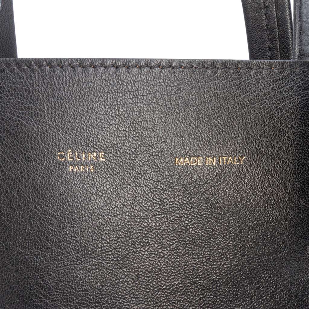 Celine Lambskin Vertical Zip Cabas Tote - Detail 1