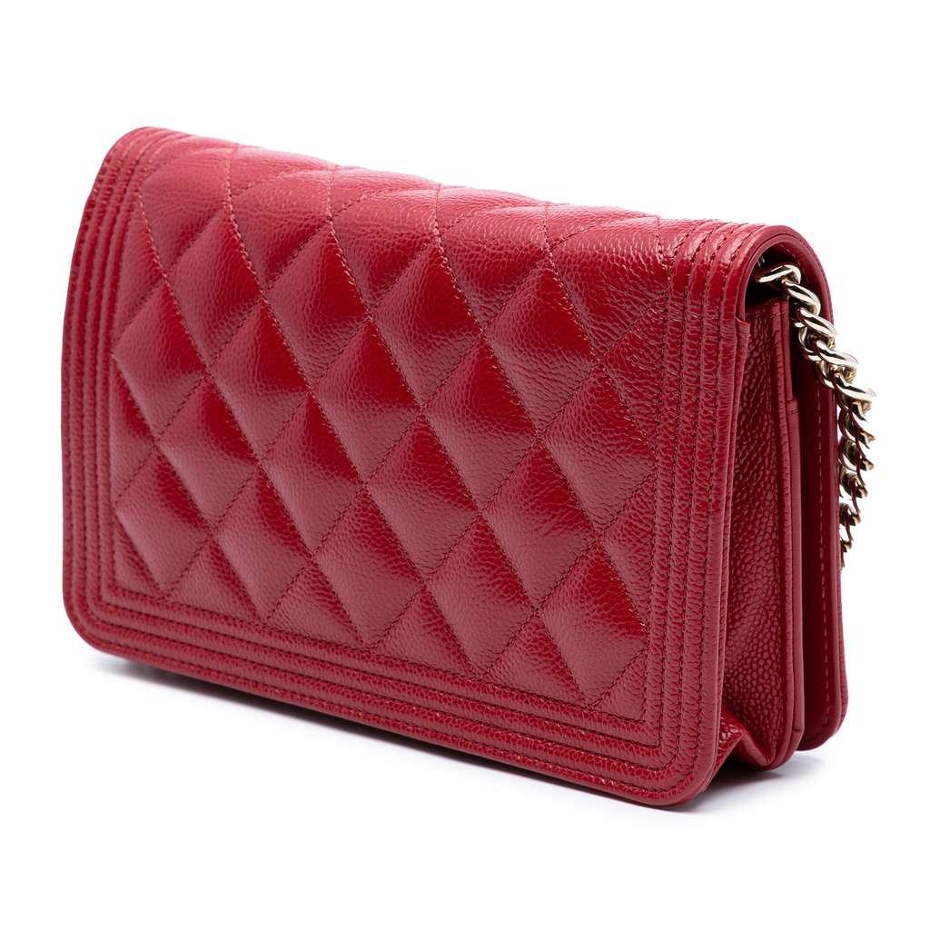 Chanel Quilted Caviar Boy Wallet on Chain - 2