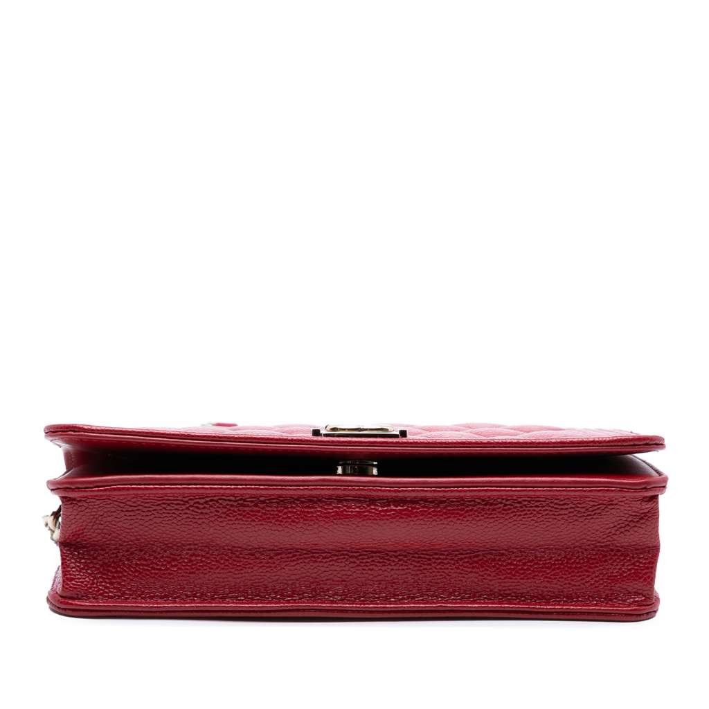 Chanel Quilted Caviar Boy Wallet on Chain - 3