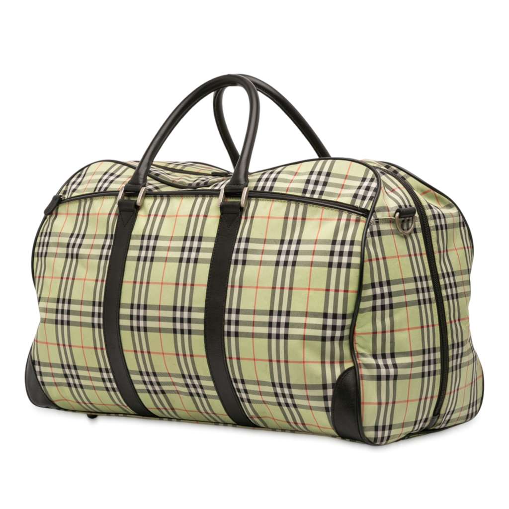 Burberry House Check Canvas Travel Bag - Back view