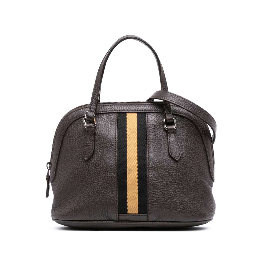 Gucci Mini Leather Web Dome Satchel