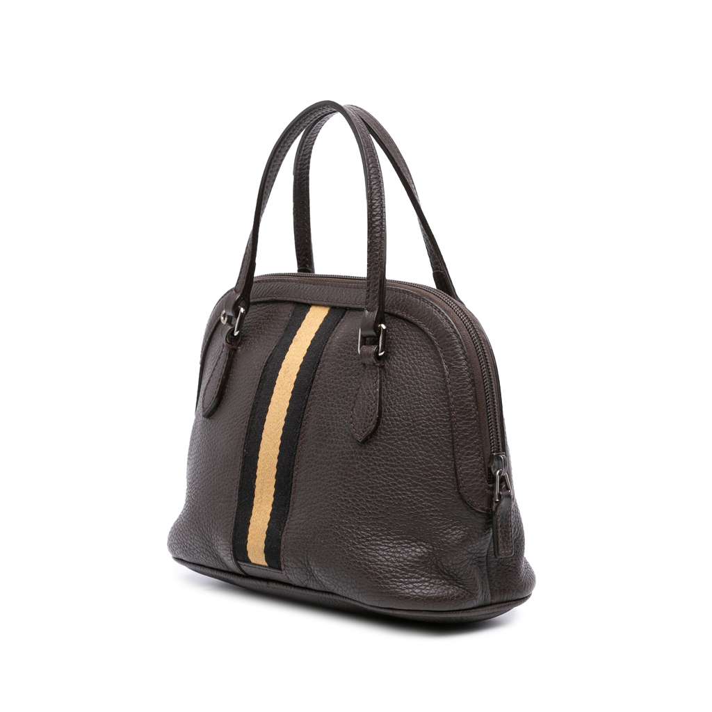 Gucci Mini Leather Web Dome Satchel - 2