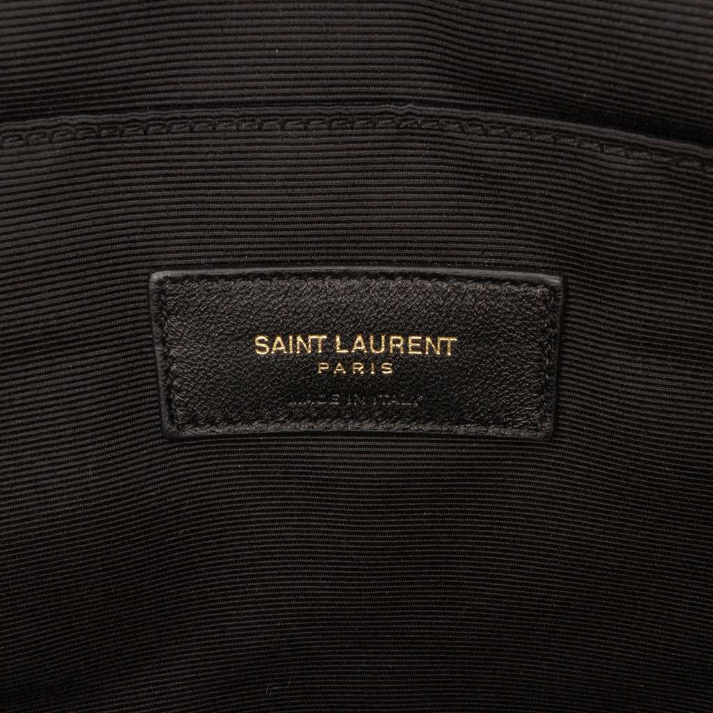 Saint Laurent Leather Chevron Monogram Document Holder - Side view