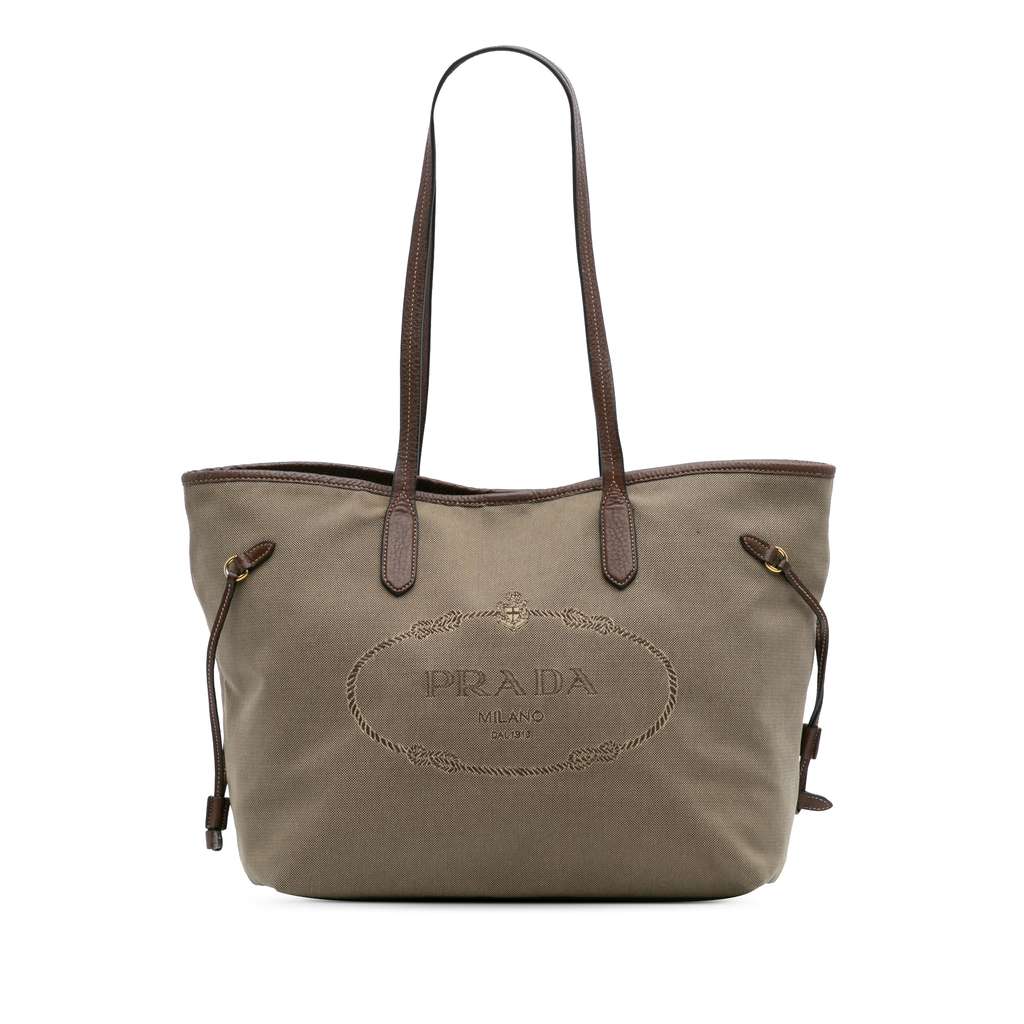 Prada Canvas Canapa Logo Tote