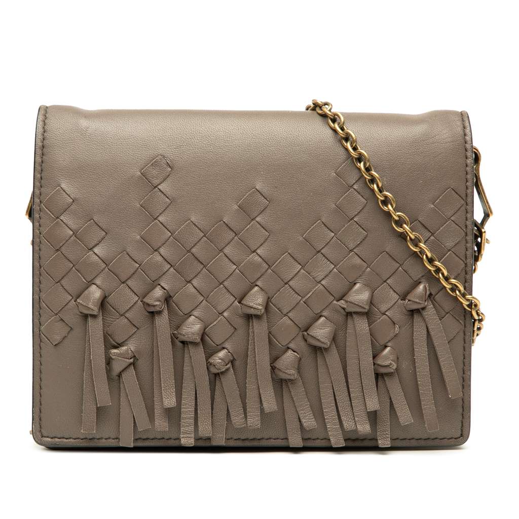 Bottega Veneta Nappa Intrecciato Fringe Wallet on Chain