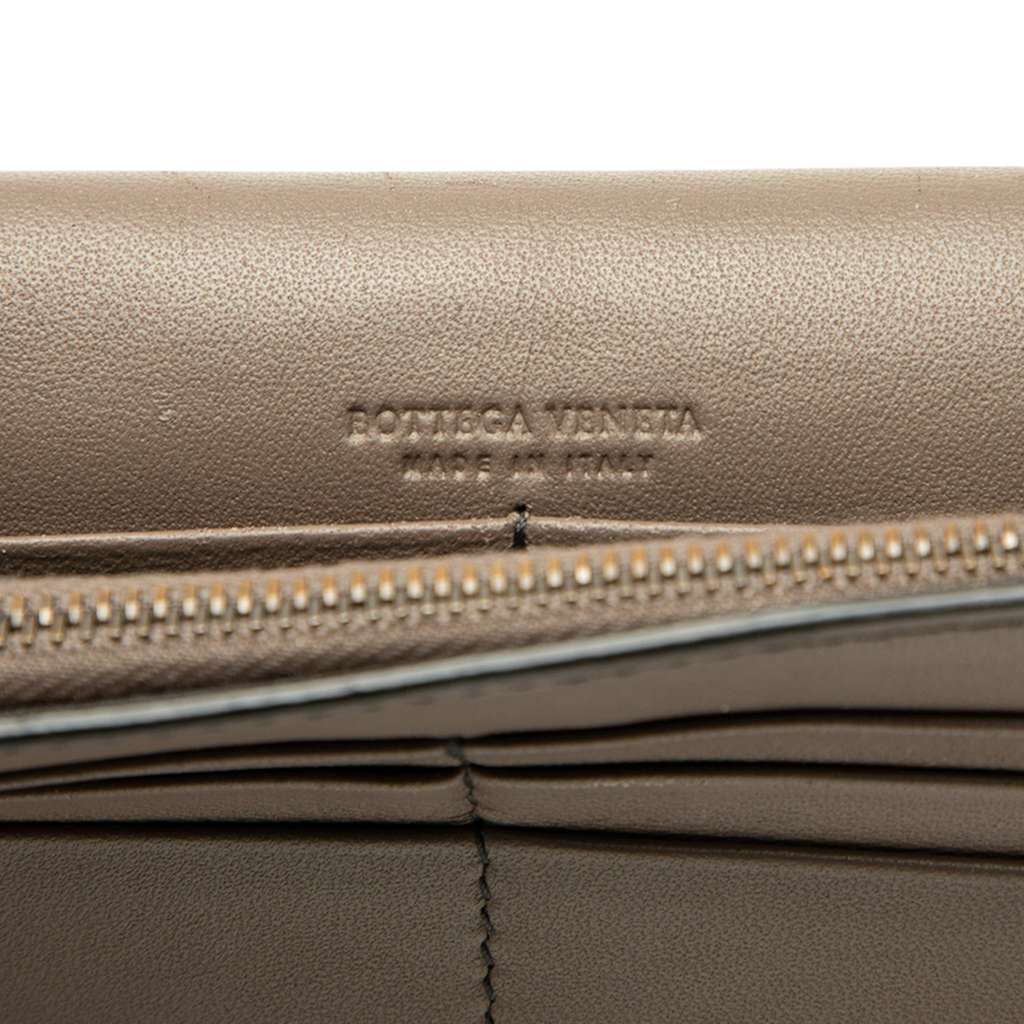 Bottega Veneta Nappa Intrecciato Fringe Wallet on Chain - Side view