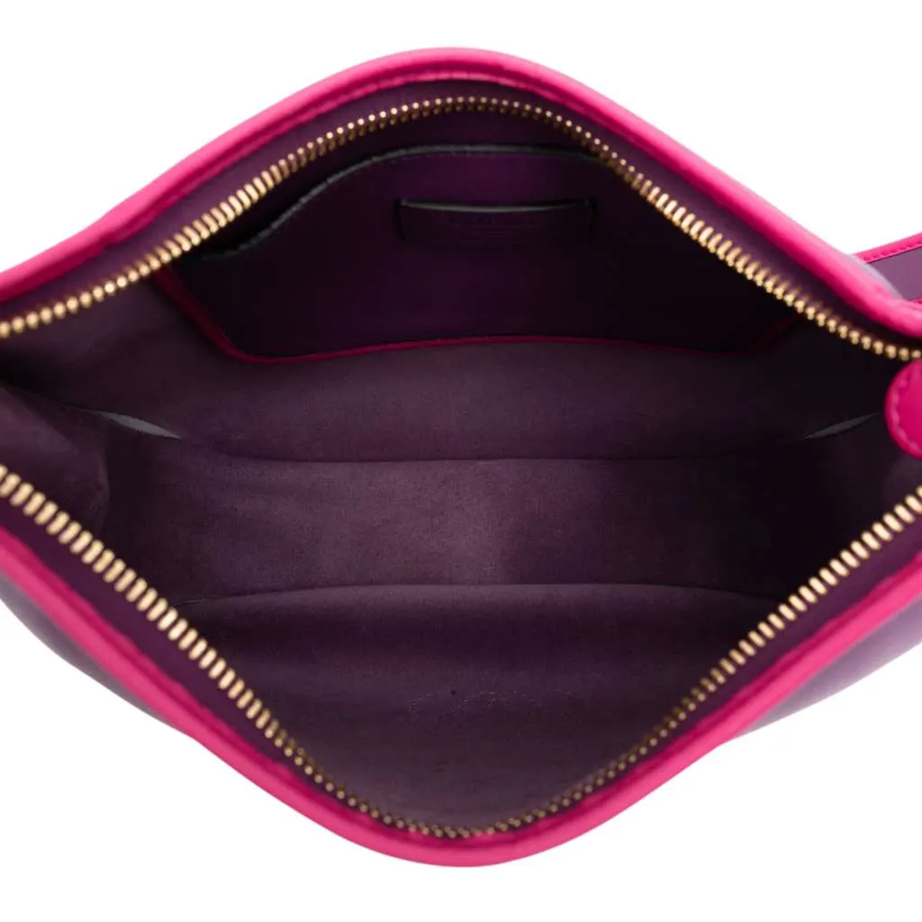 Loewe Leather Anagram Sofia Crossbody Purple Leather Good - Model View