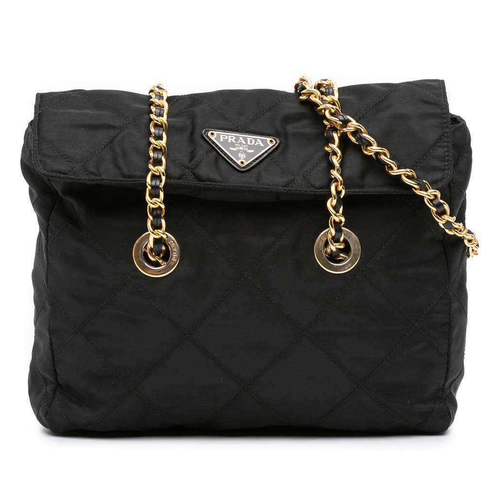 Prada Impuntu Tessuto Chain Shoulder Bag