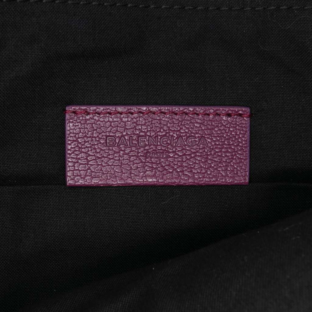 Balenciaga Goatskin Motocross Classic Metallic Edge Clutch - Side view