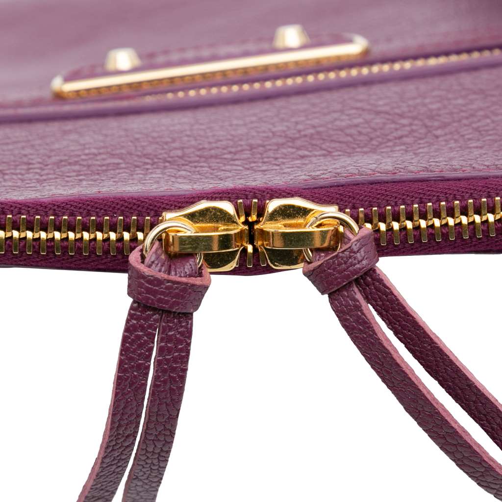 Balenciaga Goatskin Motocross Classic Metallic Edge Clutch - Detail 2