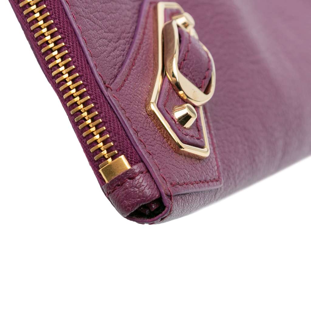 Balenciaga Goatskin Motocross Classic Metallic Edge Clutch - Image 11