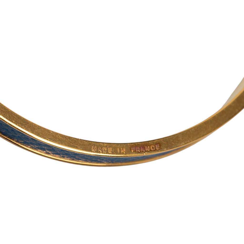 Hermès Leather Kelly Cadena Lock Bangle Bracelet - Detail 1