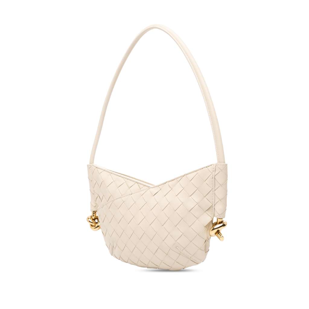 Bottega Veneta Baby Lambskin Intrecciato Solstice Shoulder Bag - Back view