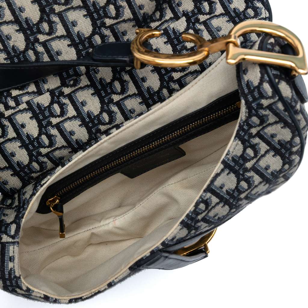 Dior Oblique Canvas Saddle Bag - 4