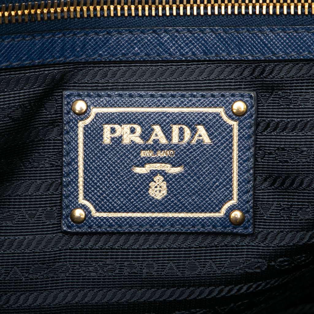 Prada Saffiano Double Zip Open Convertible Tote - Side view