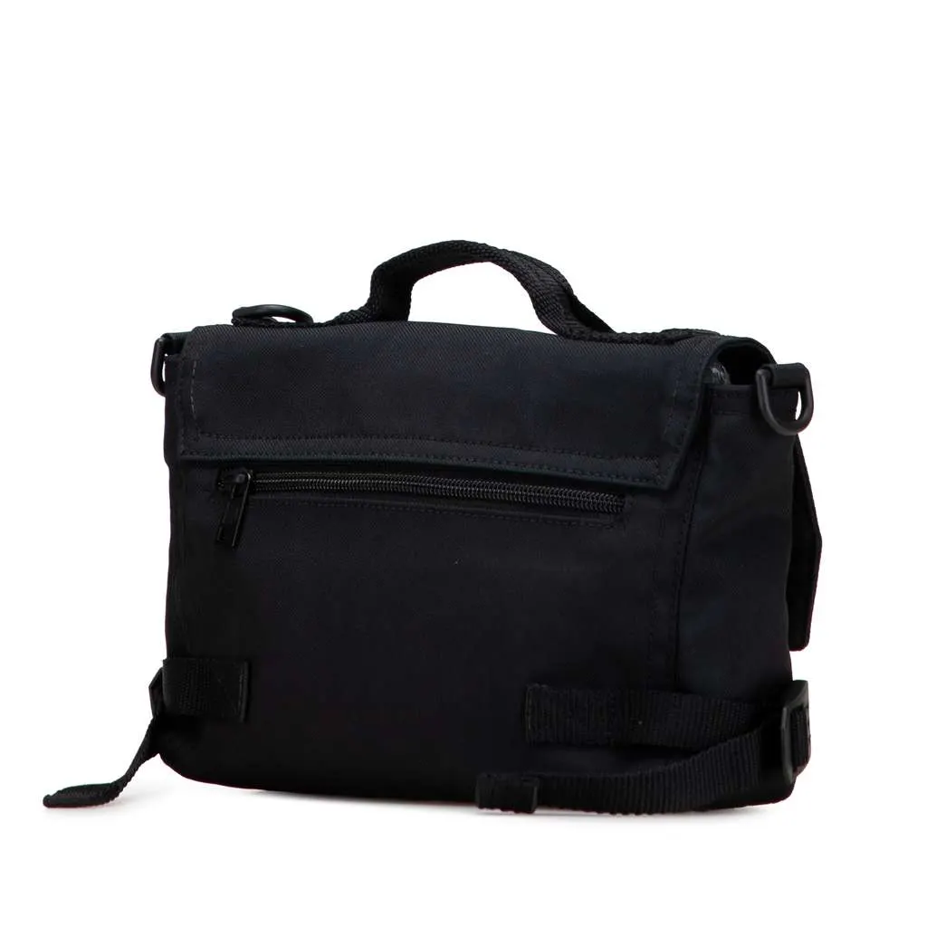 Balenciaga Small Recycled Nylon Army Messenger Bag Black Polyester Good - Back View