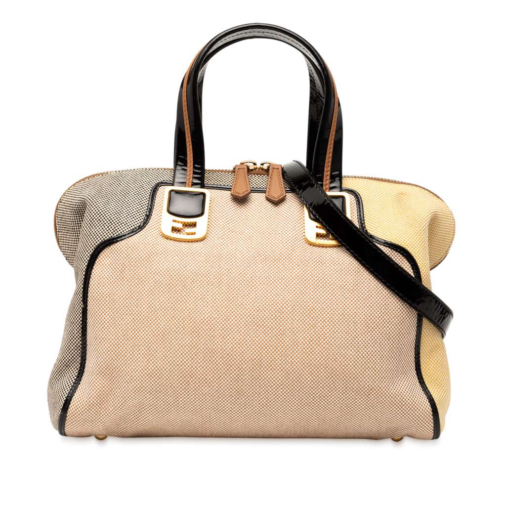 Fendi Small Canvas Colorblock Chameleon Satchel