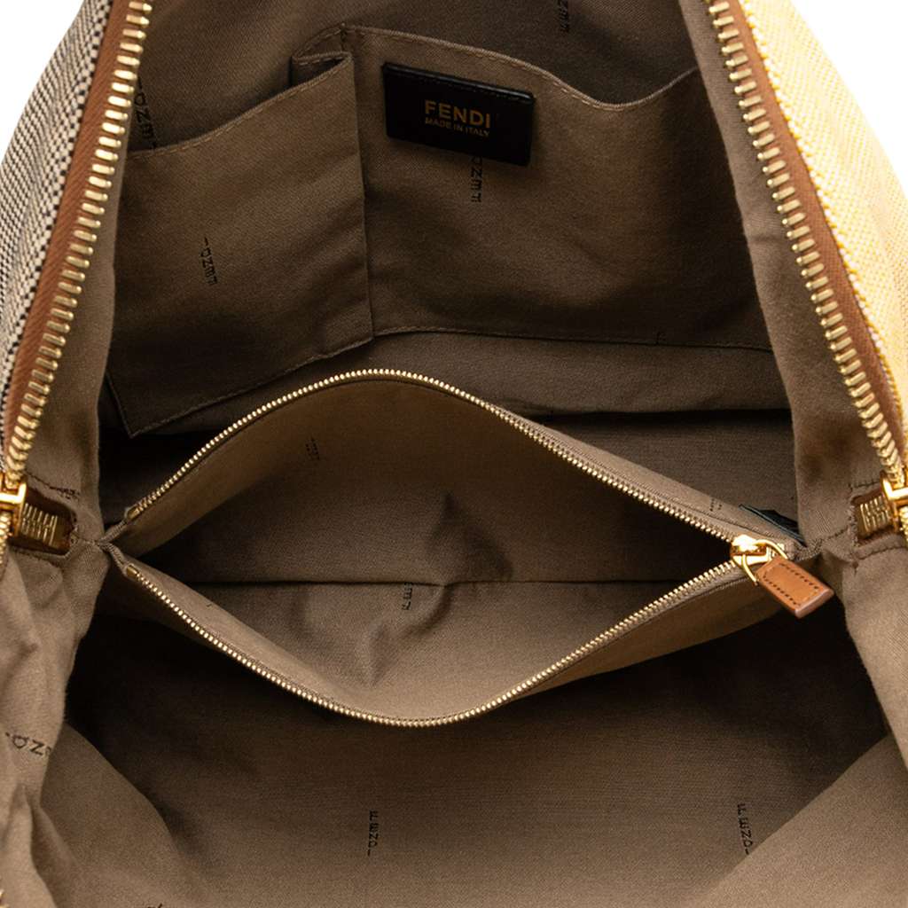 Fendi Small Canvas Colorblock Chameleon Satchel - 4