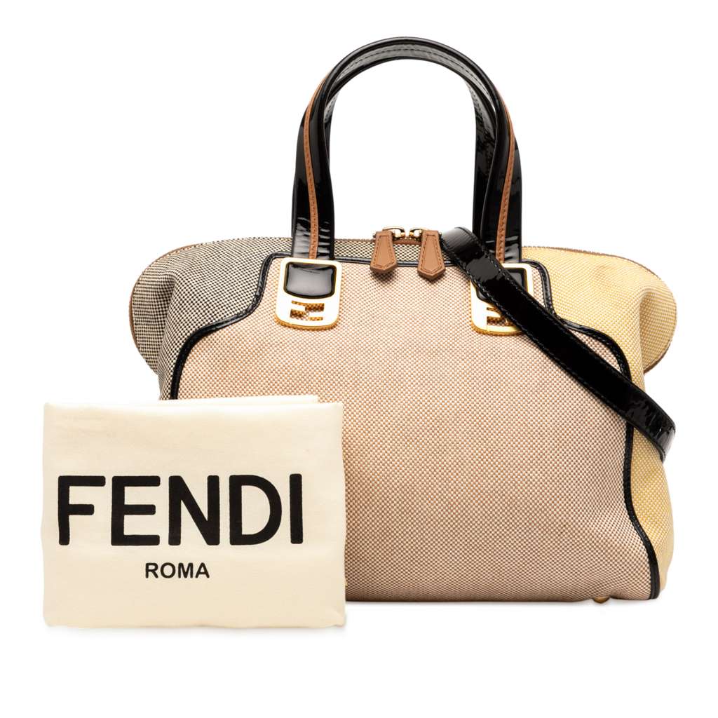 Fendi Small Canvas Colorblock Chameleon Satchel - Image 10