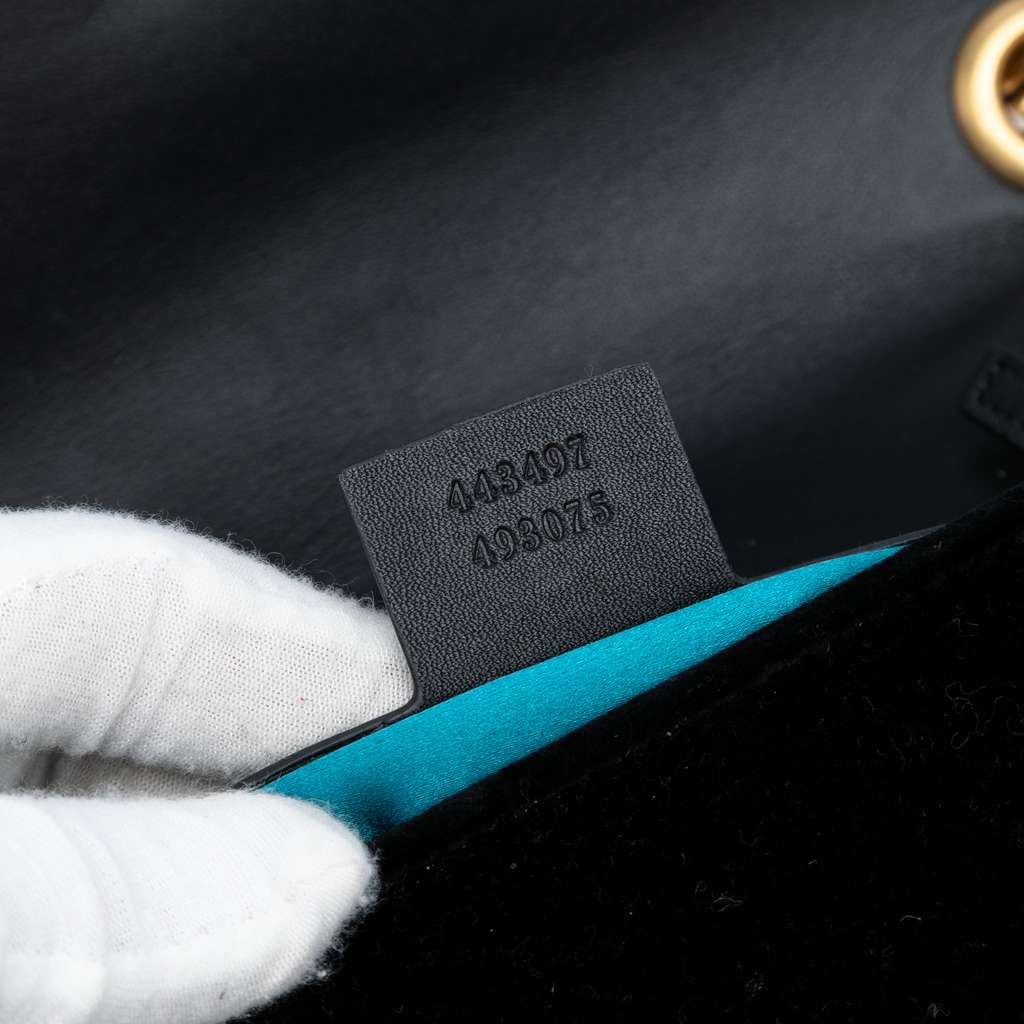 Gucci Medium GG Marmont Matelasse Velvet Sequin Embellished Shoulder Bag - 5