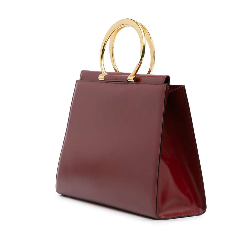 Celine Leather Ring Top Handle Bag - 2