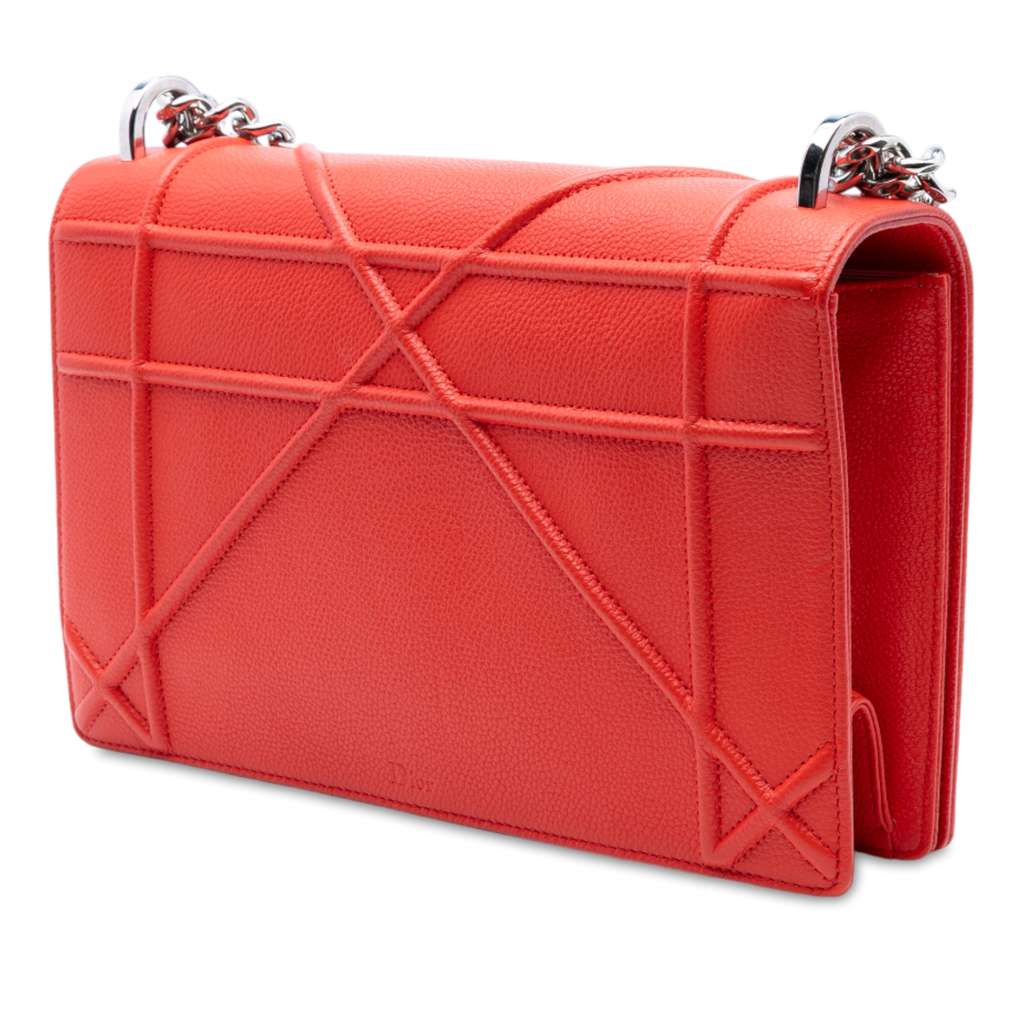 Dior Medium Grained Calfskin Diorama Flap - Back view