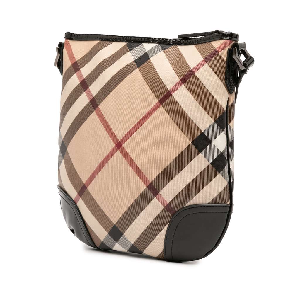 Burberry Supernova Check Coated Canvas Dryden Crossbody - Back view