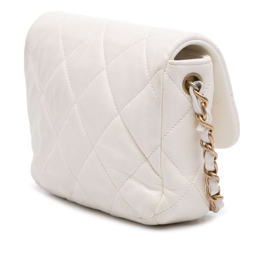 Chanel Mini Quilted Lambskin Acrylic Coco Love Flap - Back view