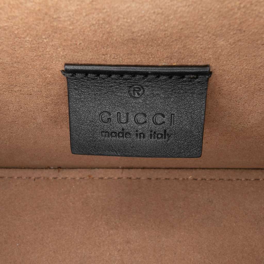 Gucci GG Supreme Bamboo Padlock Satchel - Side view