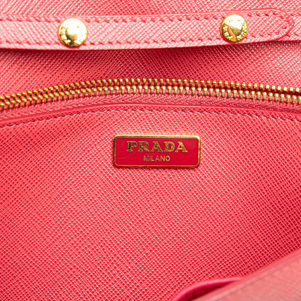 Prada Saffiano Lux Bow Wallet On Strap - Side view