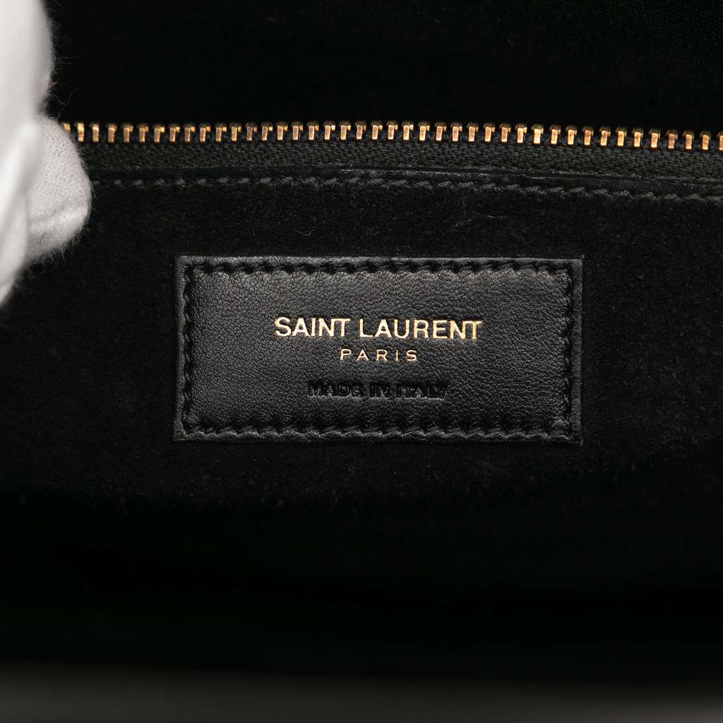 Saint Laurent Small Tweed Houndstooth Sac De Jour Satchel - Side view