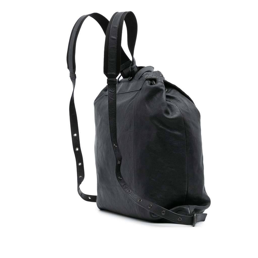 Bottega Veneta Nappa Intrecciato Drawstring Flap Backpack - 2