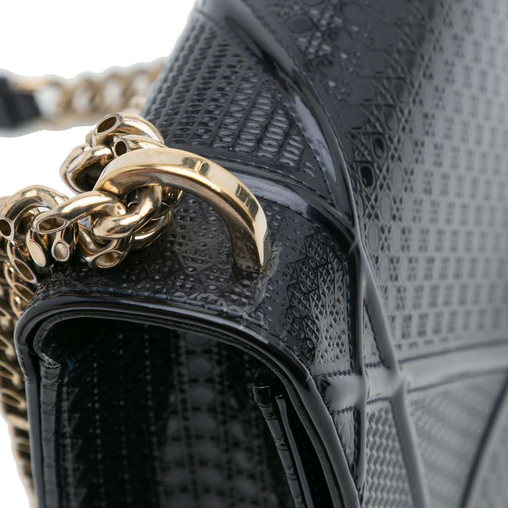 Dior Medium Patent Microcannage Diorama Flap - Detail 2