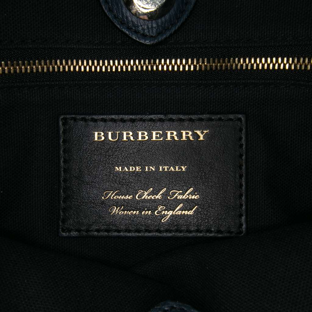Burberry Medium Leather and House Check Banner Satchel - Detail 1