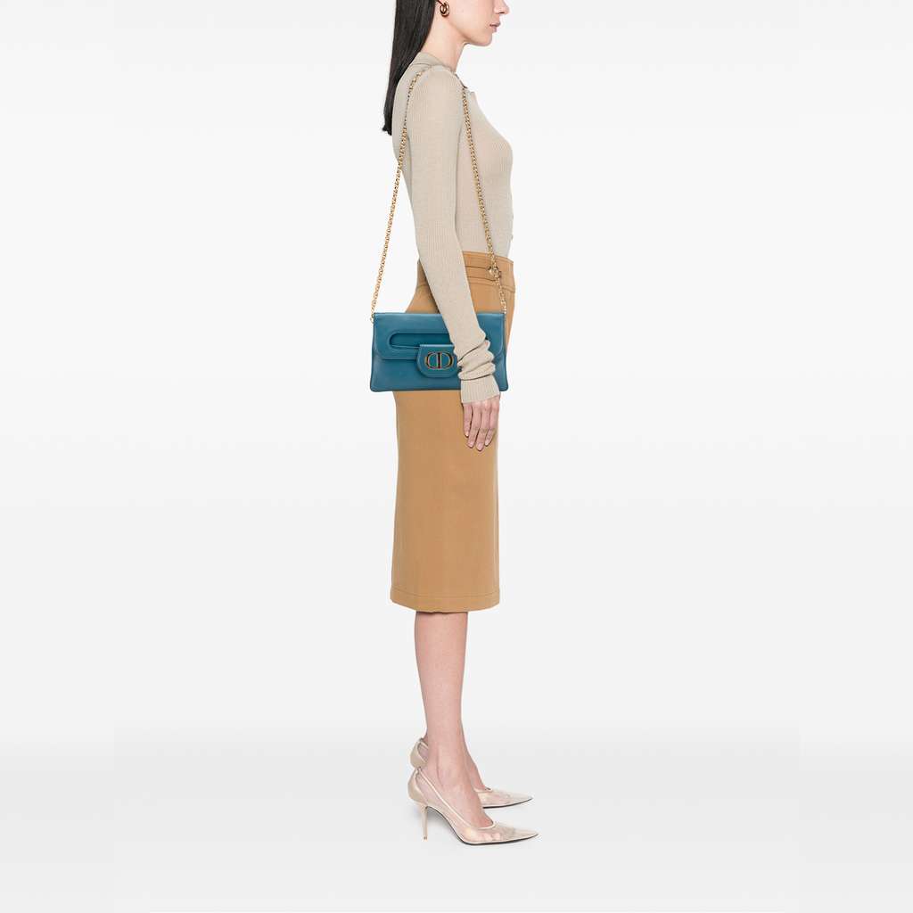 Dior Medium Calfskin DiorDouble Chain Bag - Image 12