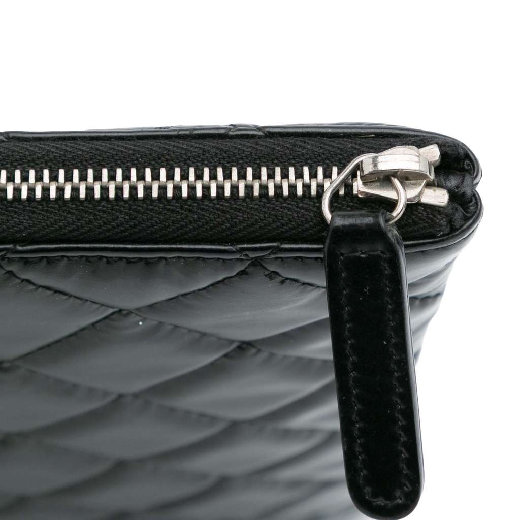 Chanel Large Quilted Patent O Case Clutch - Image 11