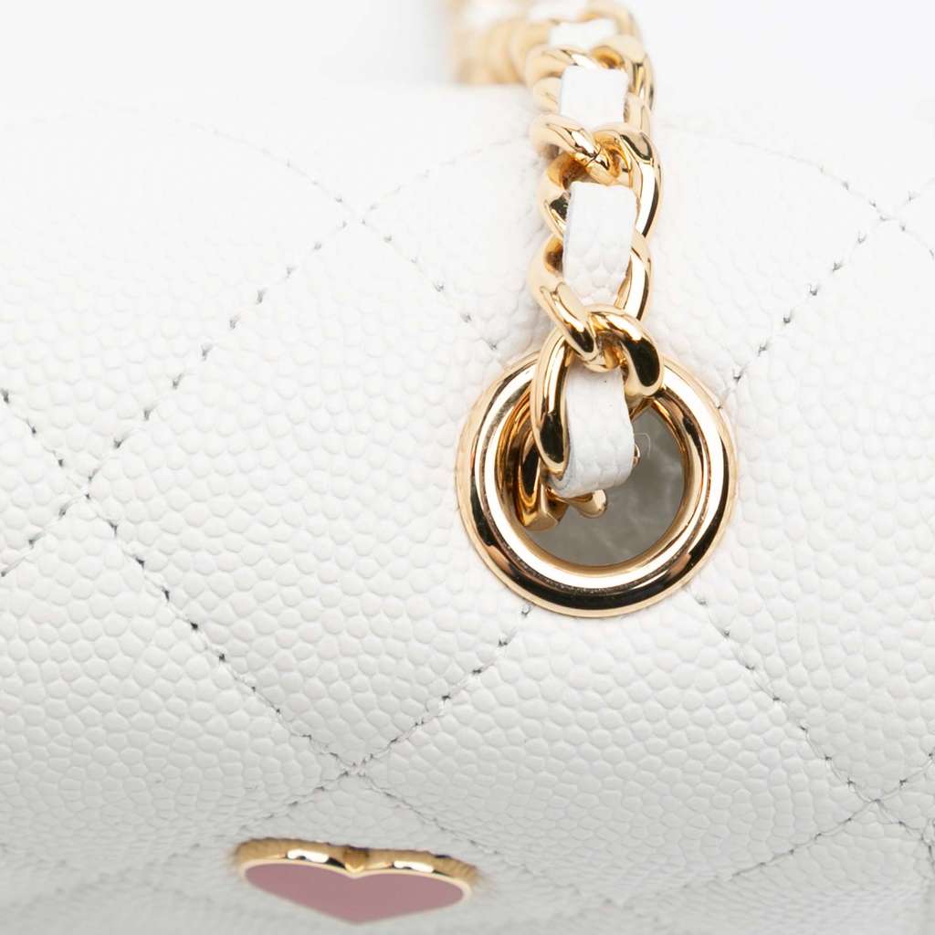 Chanel Quilted Caviar Coco Casino Phone Holder on Chain - Detail 2