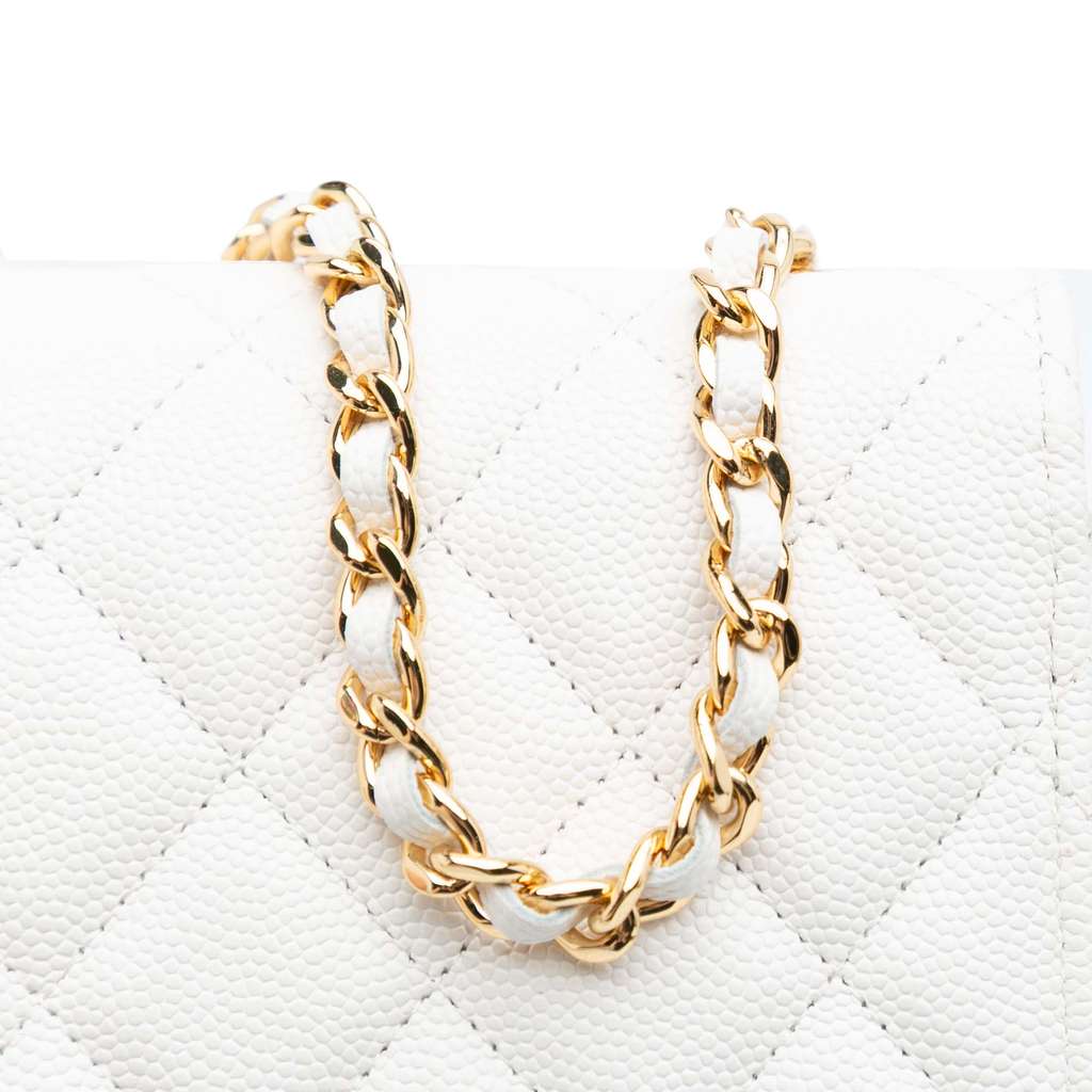 Chanel Quilted Caviar Coco Casino Phone Holder on Chain - Image 10