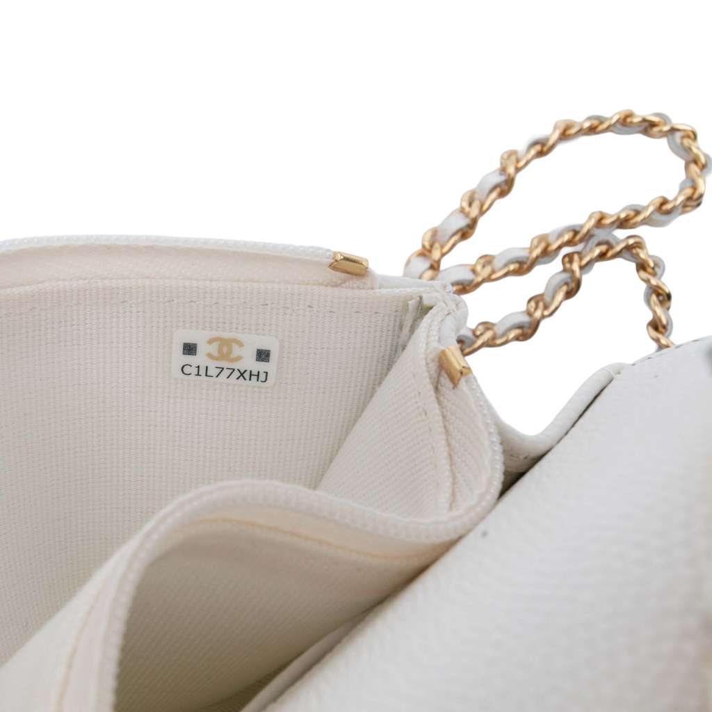 Chanel Quilted Caviar Coco Casino Phone Holder on Chain - Image 11