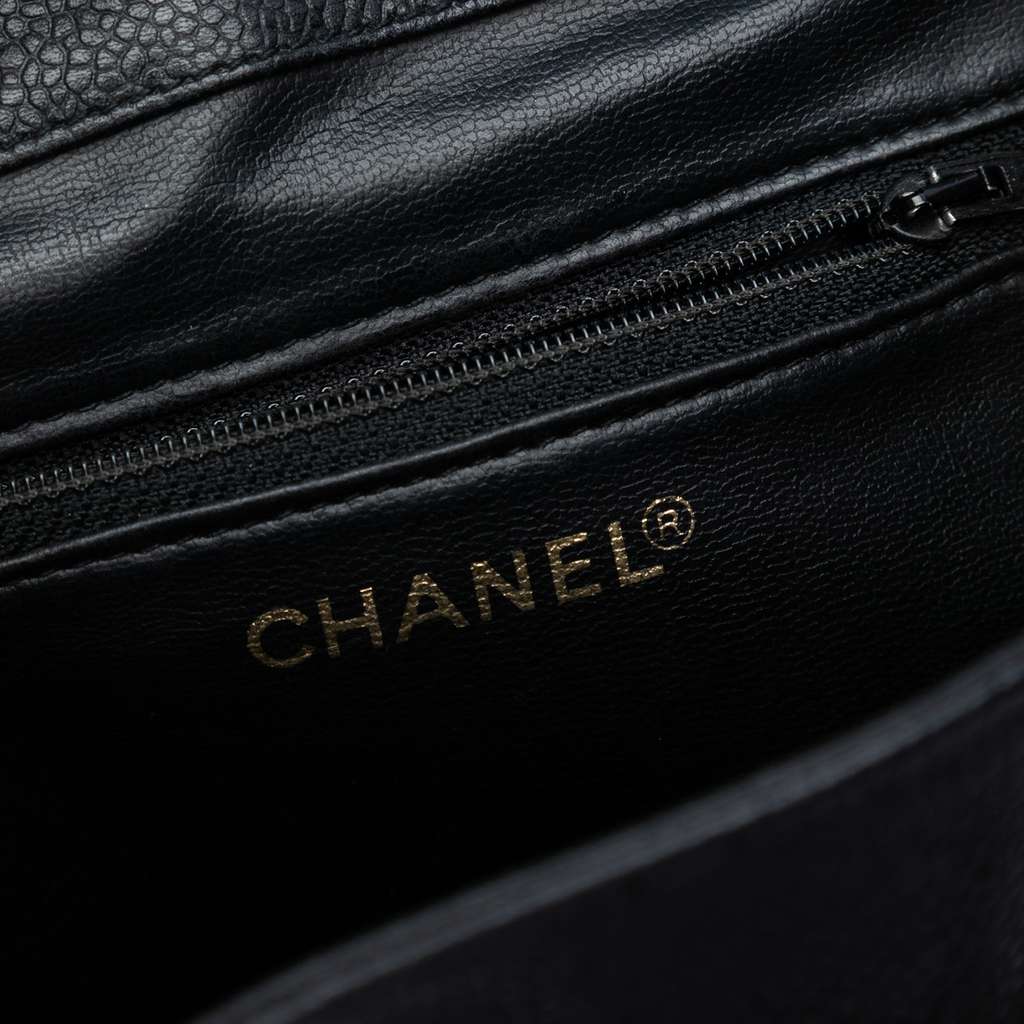 Chanel CC Caviar Turn Lock Backpack - Side view