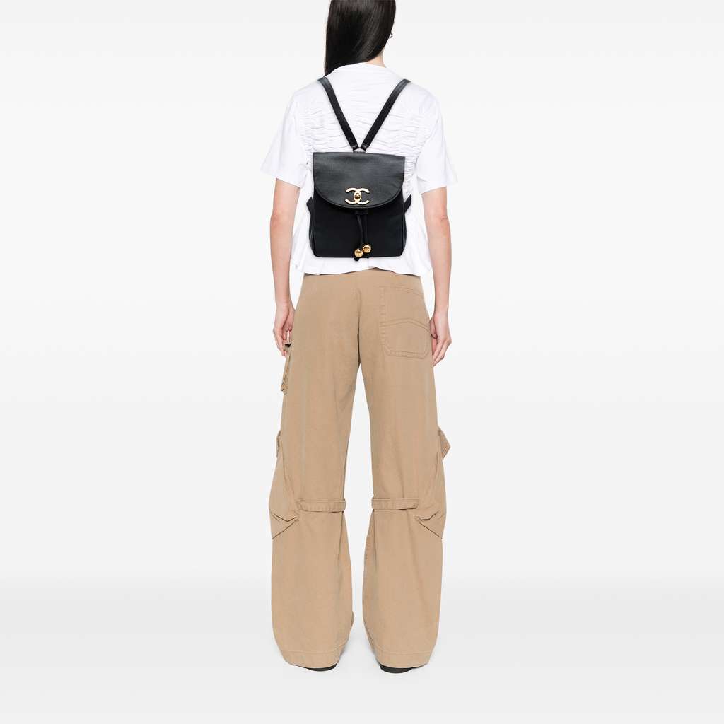 Chanel CC Caviar Turn Lock Backpack - Detail 2