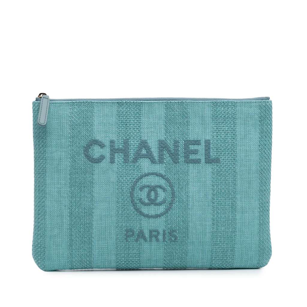 Chanel Medium Tweed Deauville O Case Clutch