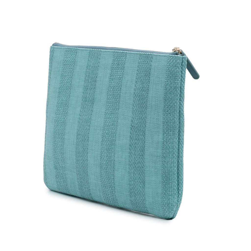 Chanel Medium Tweed Deauville O Case Clutch - Back view