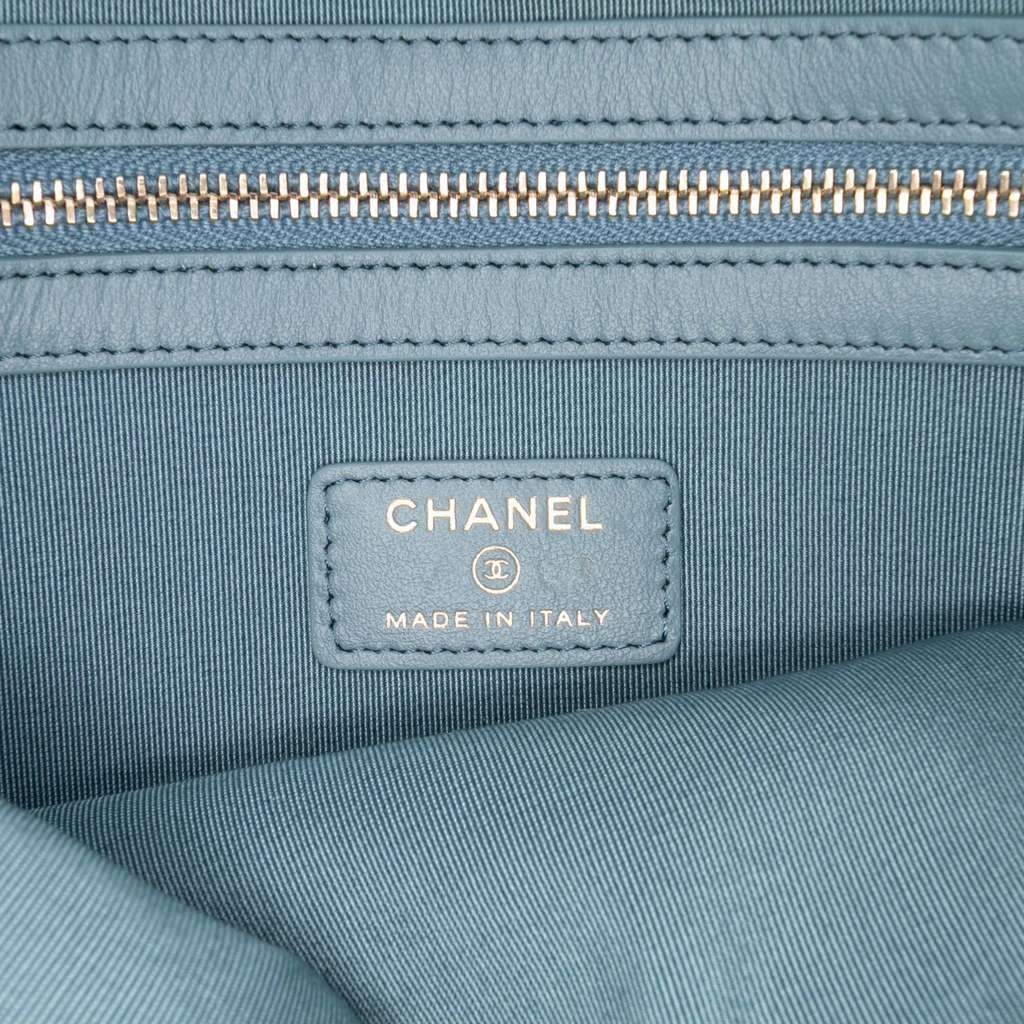 Chanel Medium Tweed Deauville O Case Clutch - Side view