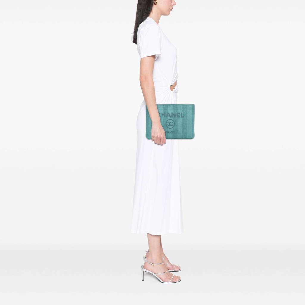 Chanel Medium Tweed Deauville O Case Clutch - Image 12