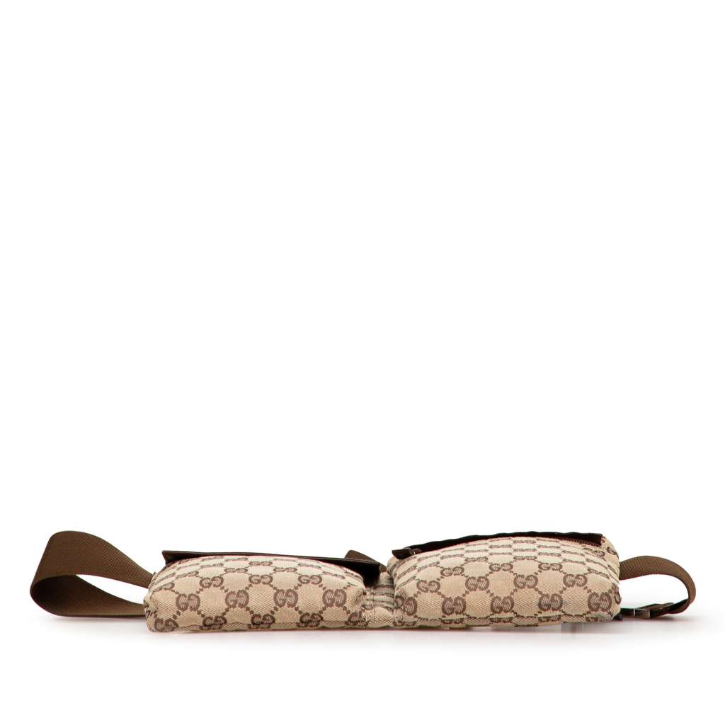 Gucci GG Canvas Double Pocket Belt Bag - 3