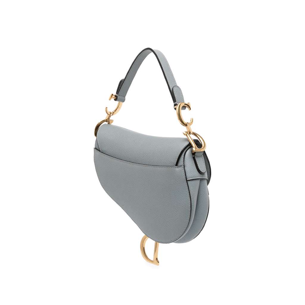 Dior Mini Grained Calfskin Saddle Bag - Back view