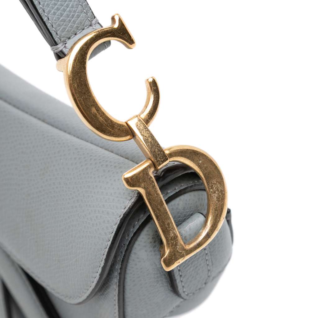 Dior Mini Grained Calfskin Saddle Bag - Image 10